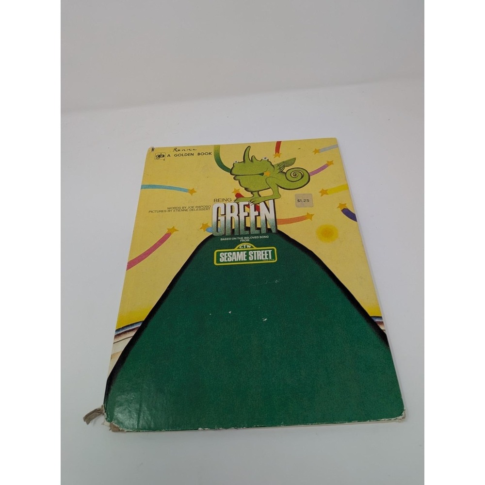RARE Vintage Golden book Being Green Sesame Street Joe Raposo 1973